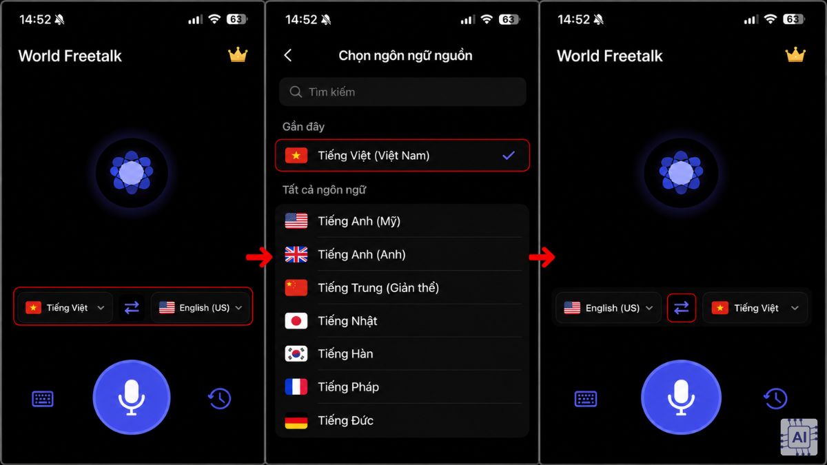 cách sử dụng tai nghe phiên dịch bước 4