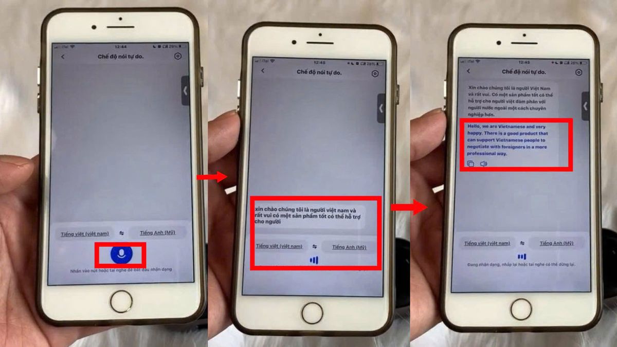 cách sử dụng tai nghe phiên dịch bước 6