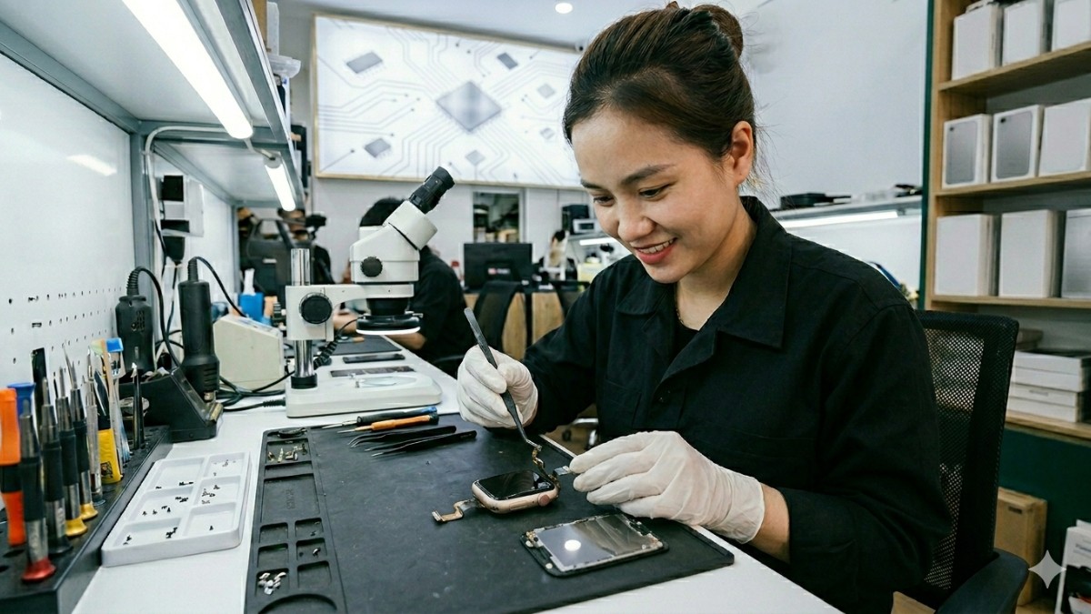 Các bước xử lý và sửa chữa đồng hồ thông minh bị vỡ màn hình bước 3