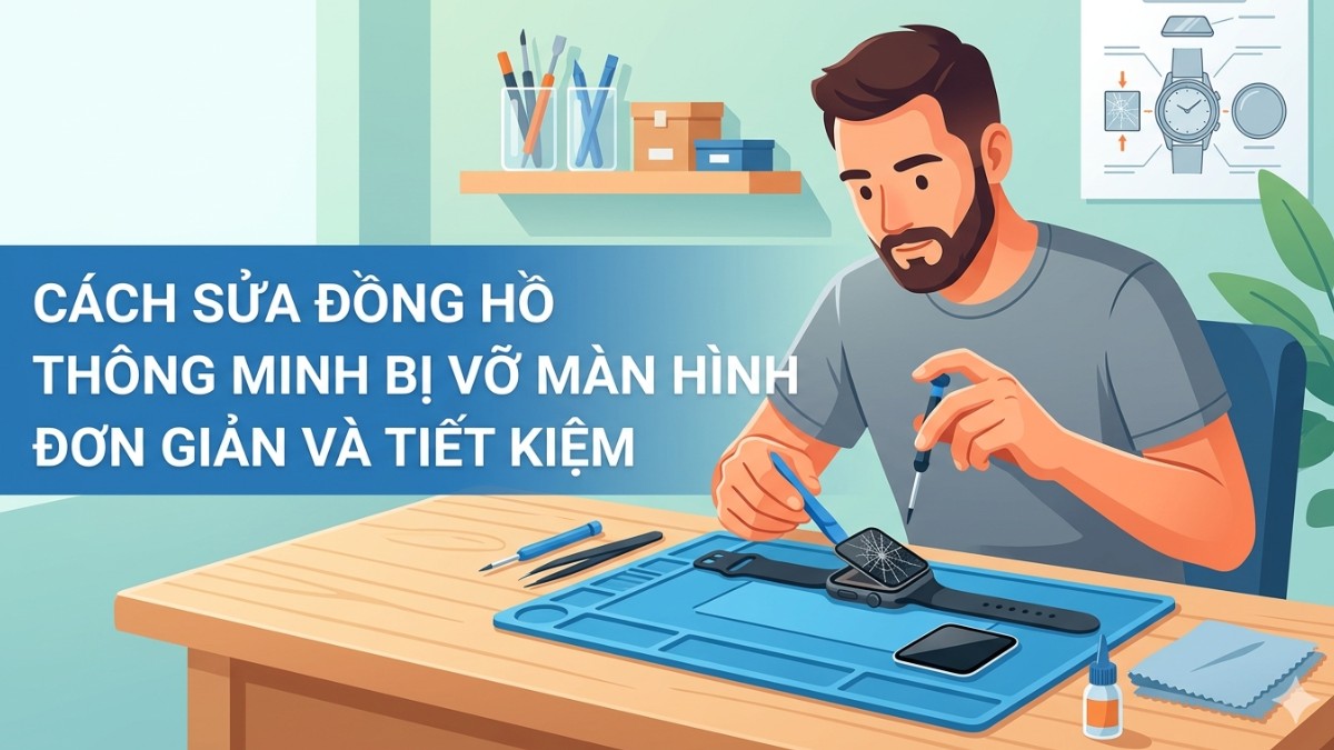 Cách sửa đồng hồ thông minh bị vỡ màn hình đơn giản và tiết kiệm