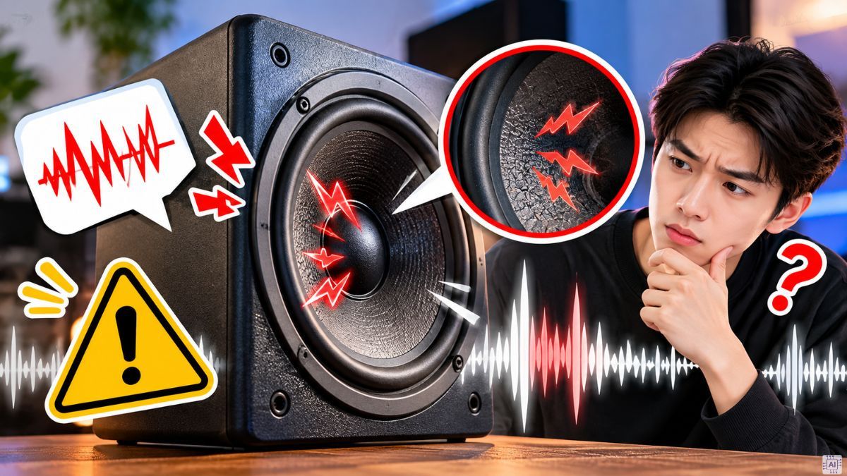 Dấu hiệu nhận biết loa bị rè hoặc bị sôi