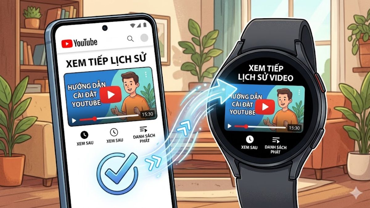 Mẹo đồng bộ tài khoản YouTube trên điện thoại để xem tiếp lịch sử video 