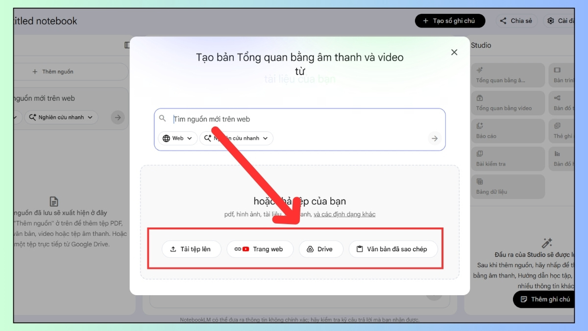 Hướng dẫn cách tạo slide bằng NotebookLM chi tiết cho người mới bước 2