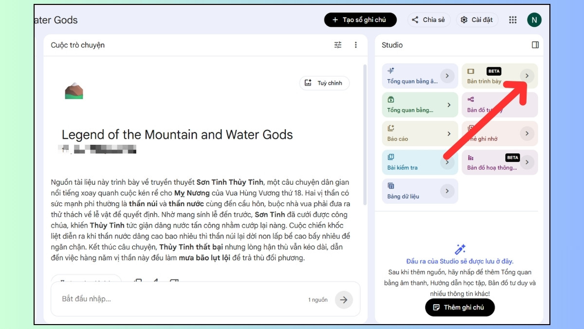 Hướng dẫn cách tạo slide bằng NotebookLM chi tiết cho người mới bước 3