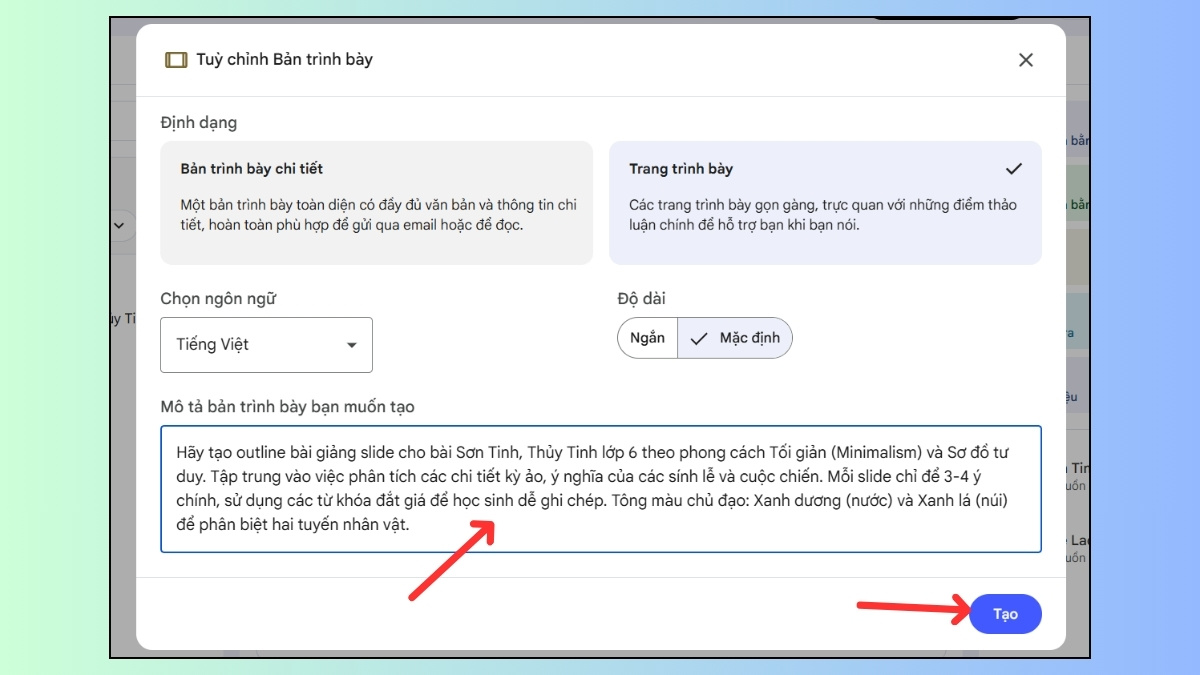Hướng dẫn cách tạo slide bằng NotebookLM chi tiết cho người mới bước 4