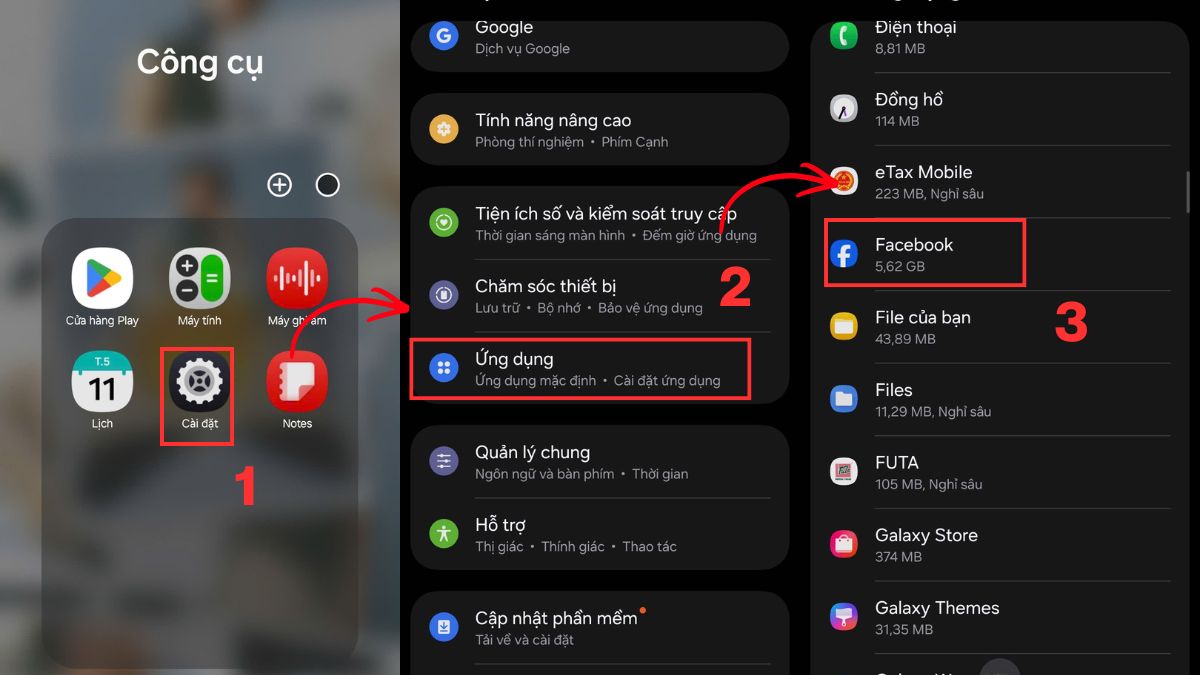 Cách bật, tắt tối ưu hóa pin trên điện thoại Samsung bước 1