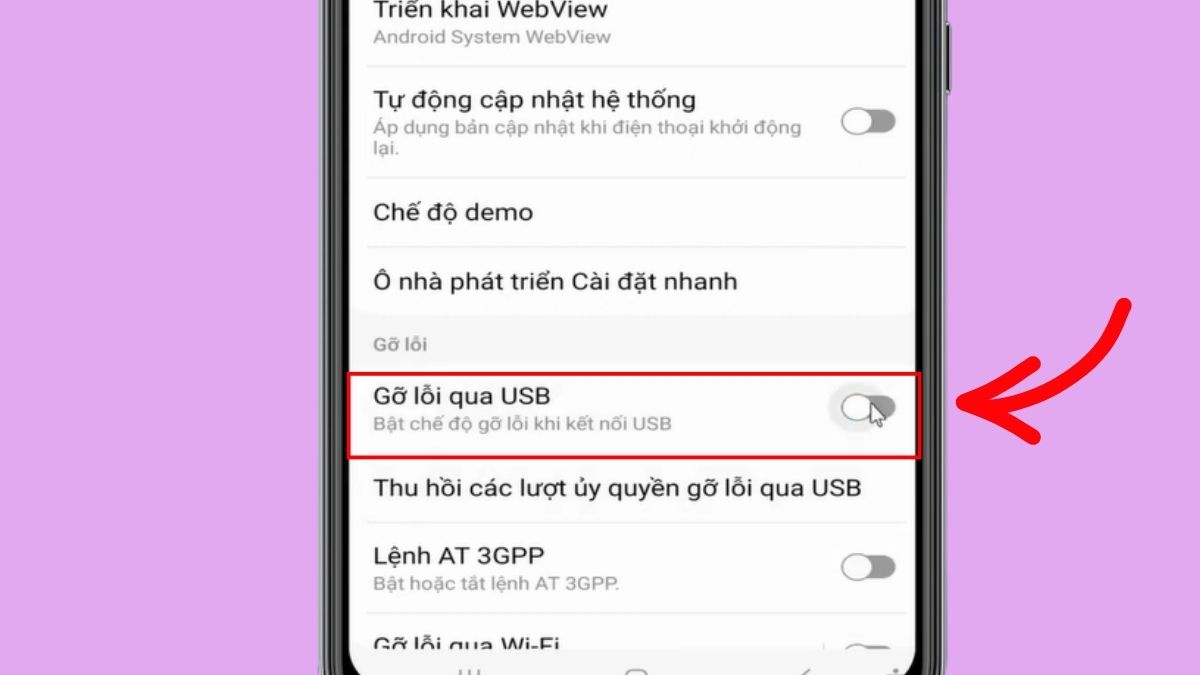 Cách tắt USB Debugging trên Android bước 3