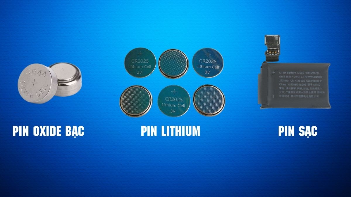 Các loại pin đồng hồ phổ biến