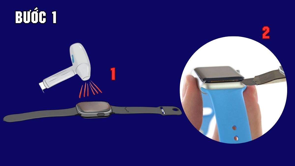 Cách thay pin đồng hồ thông minh bước 1