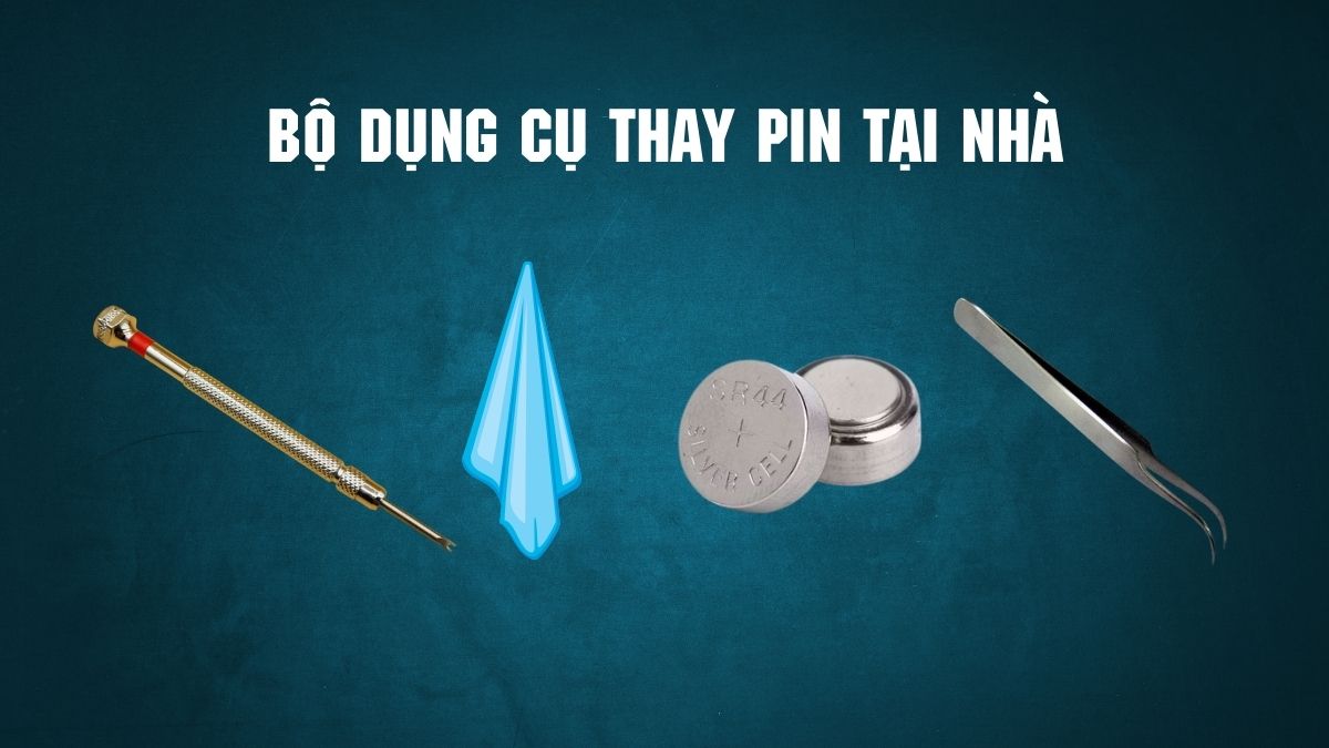 Chuẩn bị dụng cụ thay pin đồng hồ tại nhà