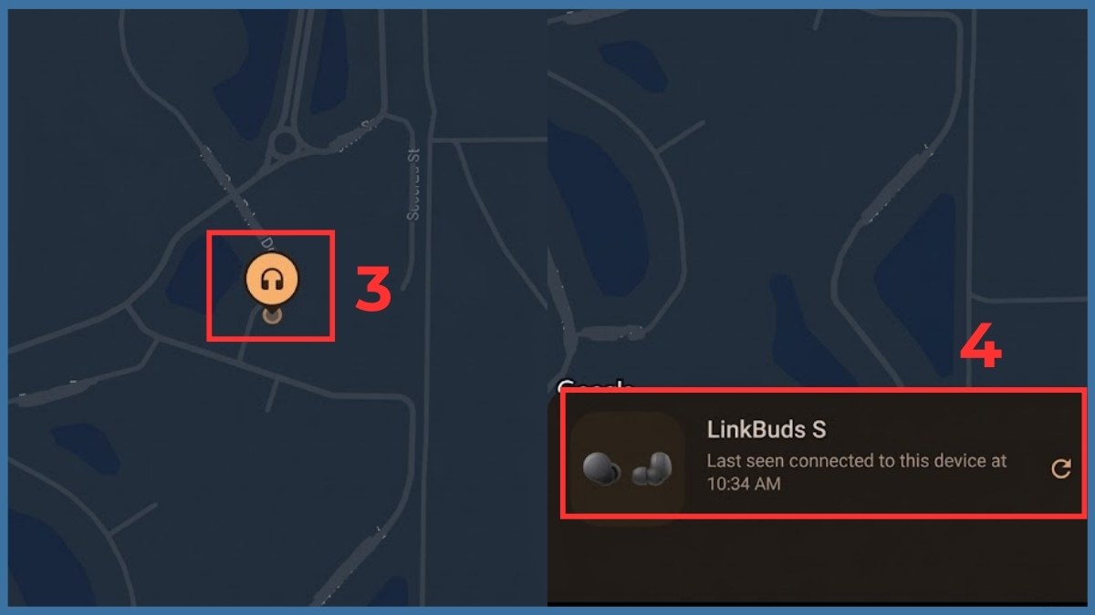 Tìm tai nghe Sony qua ứng dụng bước 3