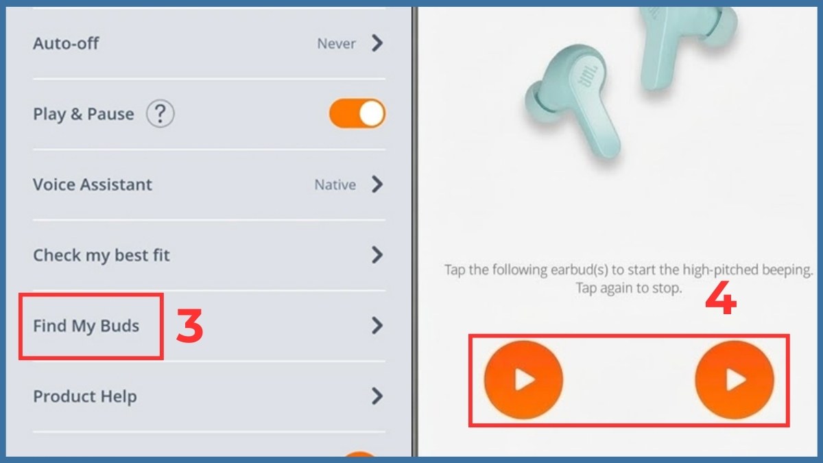 Cách tìm tai nghe JBL qua ứng dụng bước 3