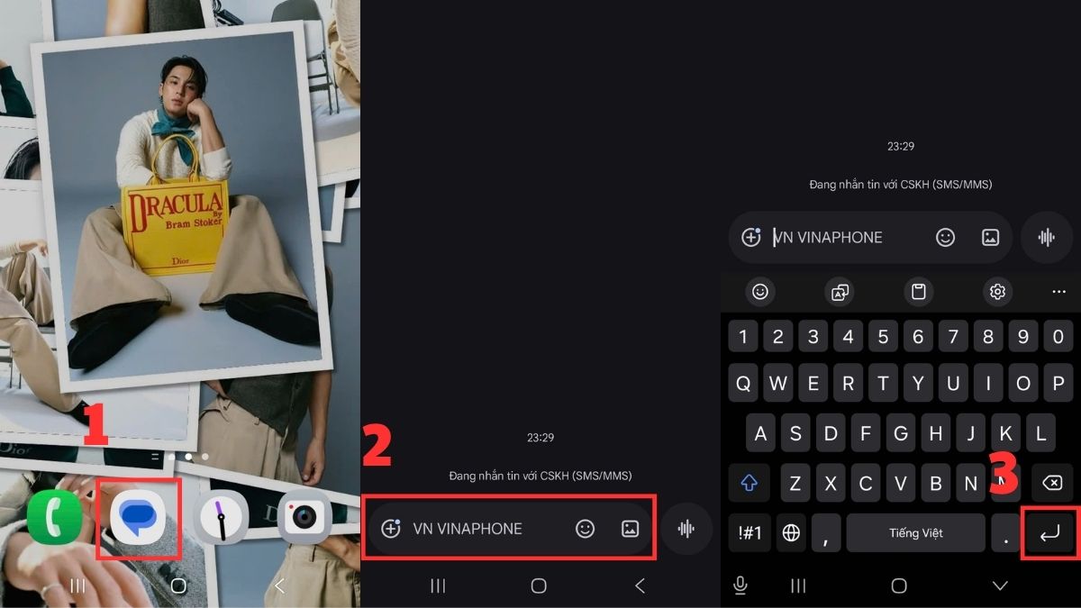 Cách viết xuống dòng chung trên điện thoại Android 
