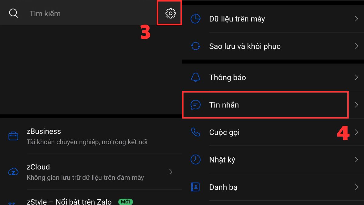 Cách viết xuống dòng Zalo trên điện thoại Android bước 2