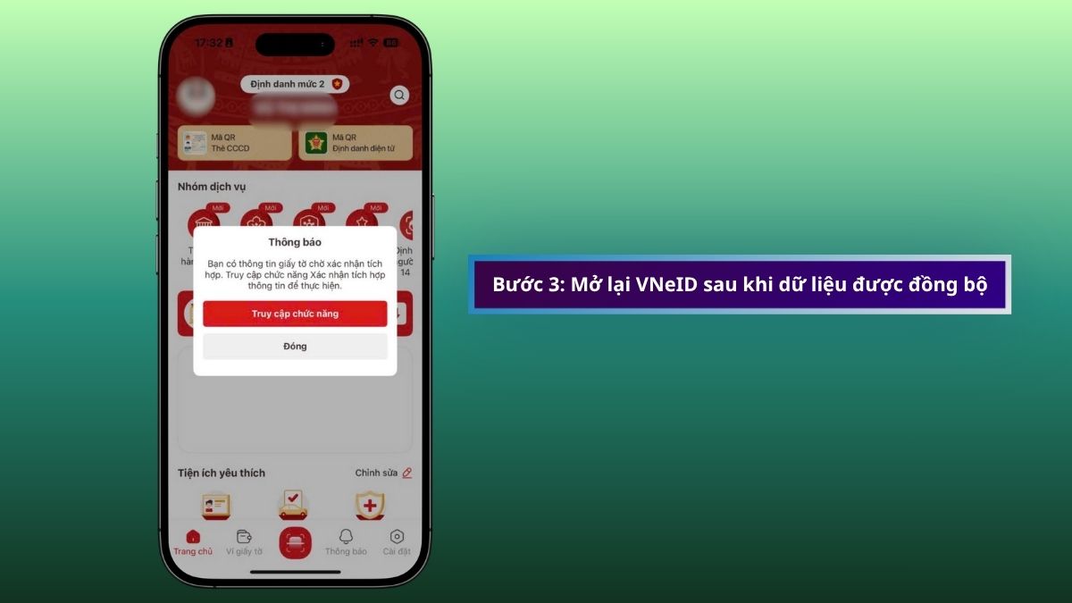 Sửa lỗi lệch thông tin thuê bao với CCCD bước 3