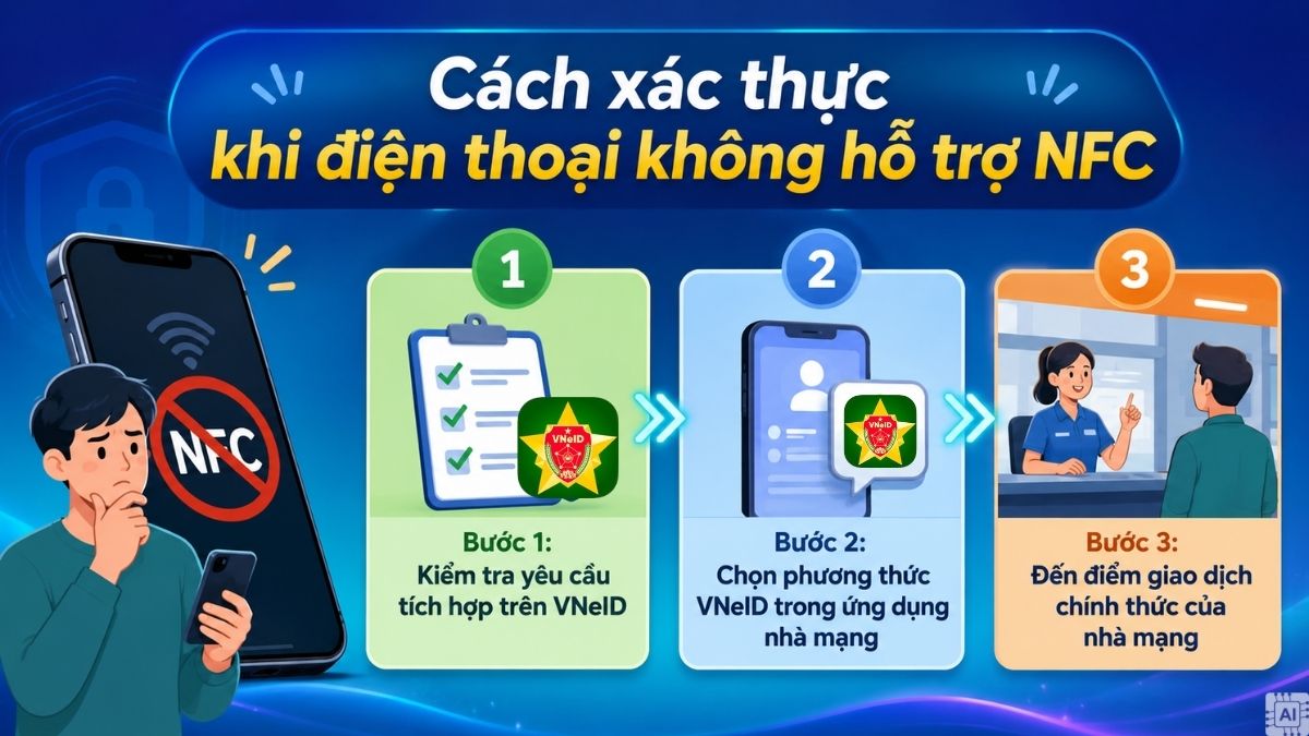 Cách xác thực khi điện thoại không hỗ trợ NFC