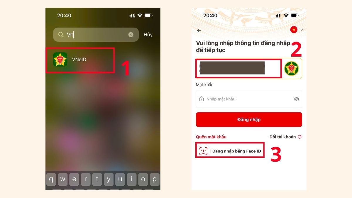 Hướng dẫn cách xác nhận SIM chính chủ trên VNeID bước 1