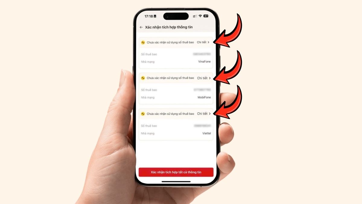 Hướng dẫn cách xác nhận SIM chính chủ trên VNeID bước 5