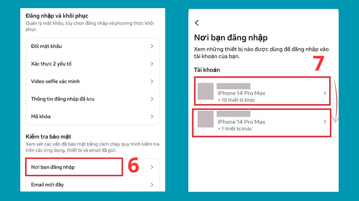 Bước 3: Chọn Nơi bạn đã đăng nhập để xem thiết bị