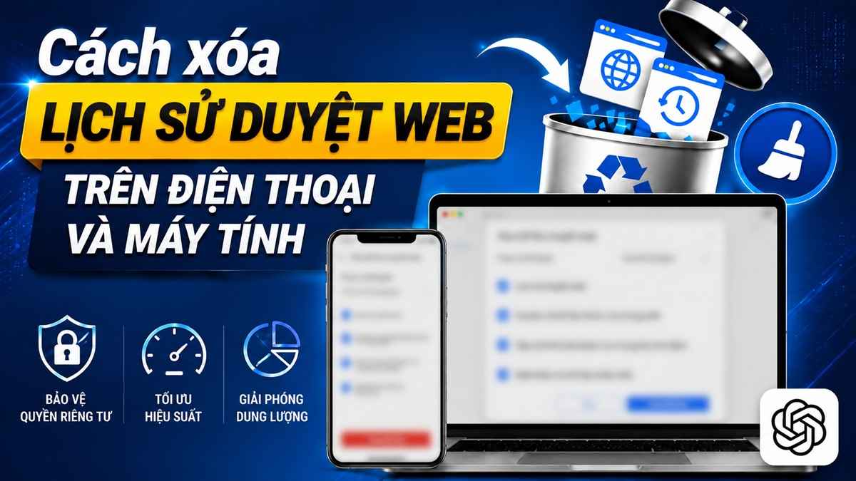 Cách xóa lịch sử duyệt web trên điện thoại và máy tính 