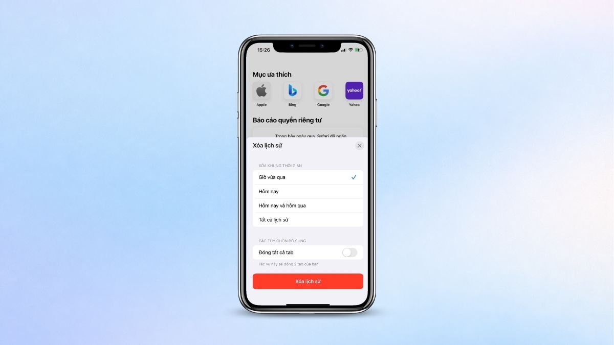 Xóa lịch sử Safari trên iOS 26 có mất mật khẩu đã lưu không