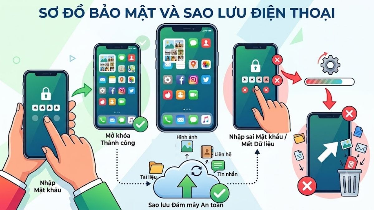 Xóa mật khẩu điện thoại có làm mất dữ liệu không