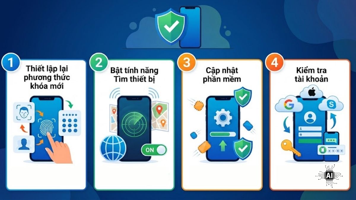 Checklist bảo mật quan trọng sau khi gỡ mật khẩu điện thoại
