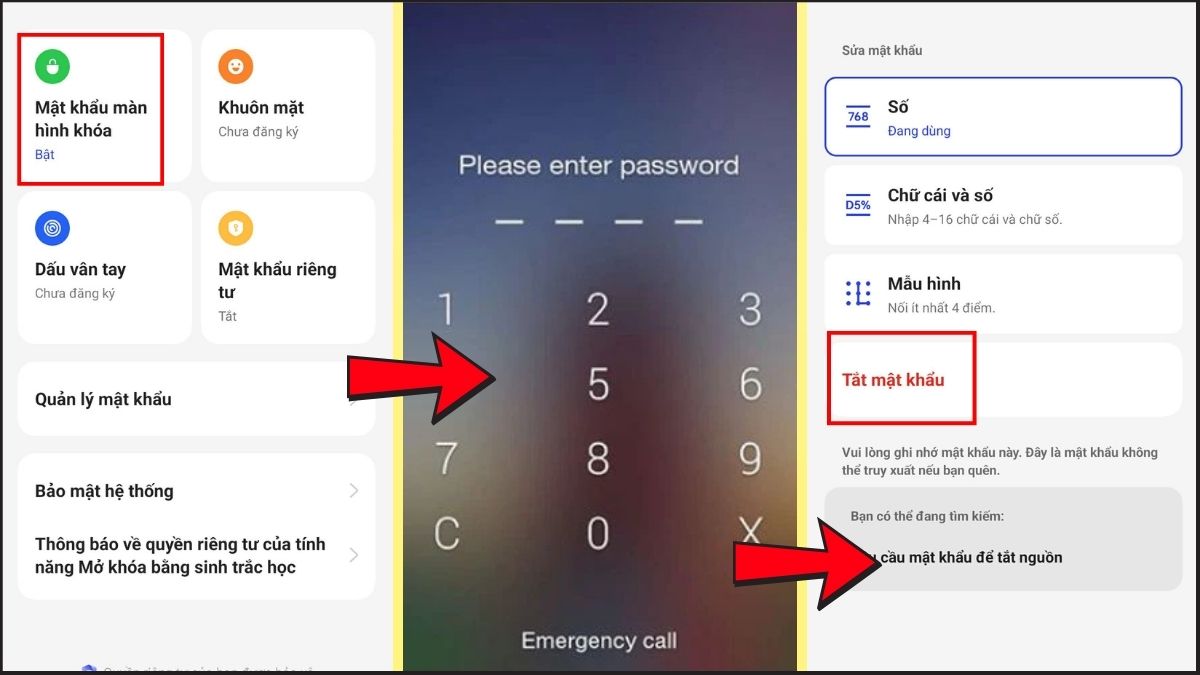 Cách tắt mật khẩu màn hình khóa điện thoại Android khi nhớ mật khẩu bước 2