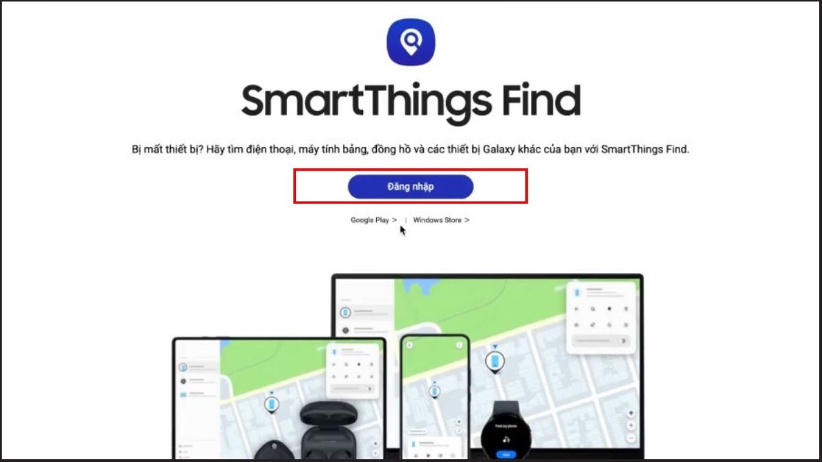Cách xóa mật khẩu điện thoại Samsung từ xa bằng Samsung Find bước 1
