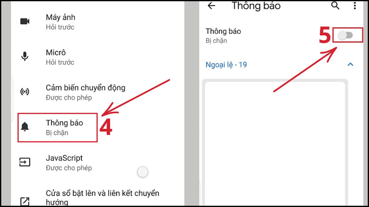 Tắt thông báo quảng cáo từ Chrome bước 4