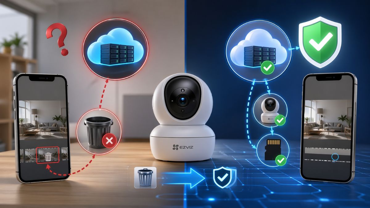 Tại sao đã xóa video trên camera EZVIZ nhưng vẫn thấy và cách xử lý triệt để