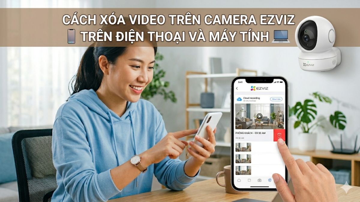 Cách xóa video trên camera EZVIZ trên điện thoại và máy tính