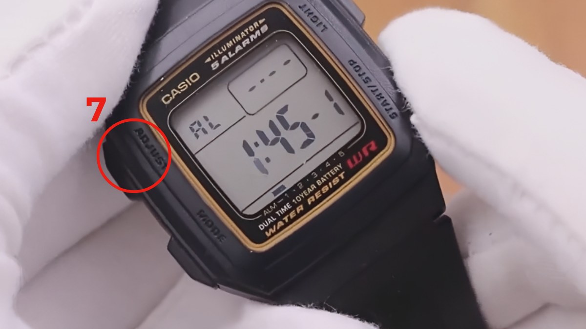 Cách cài đặt báo thức trên đồng hồ đeo tay điện tử 4 nút bước 7