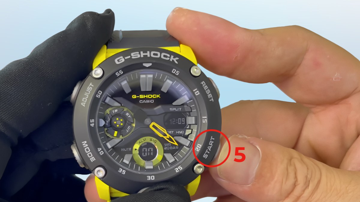 Cách cài đặt báo thức trên đồng hồ đeo tay điện tử 5 nút bước 5