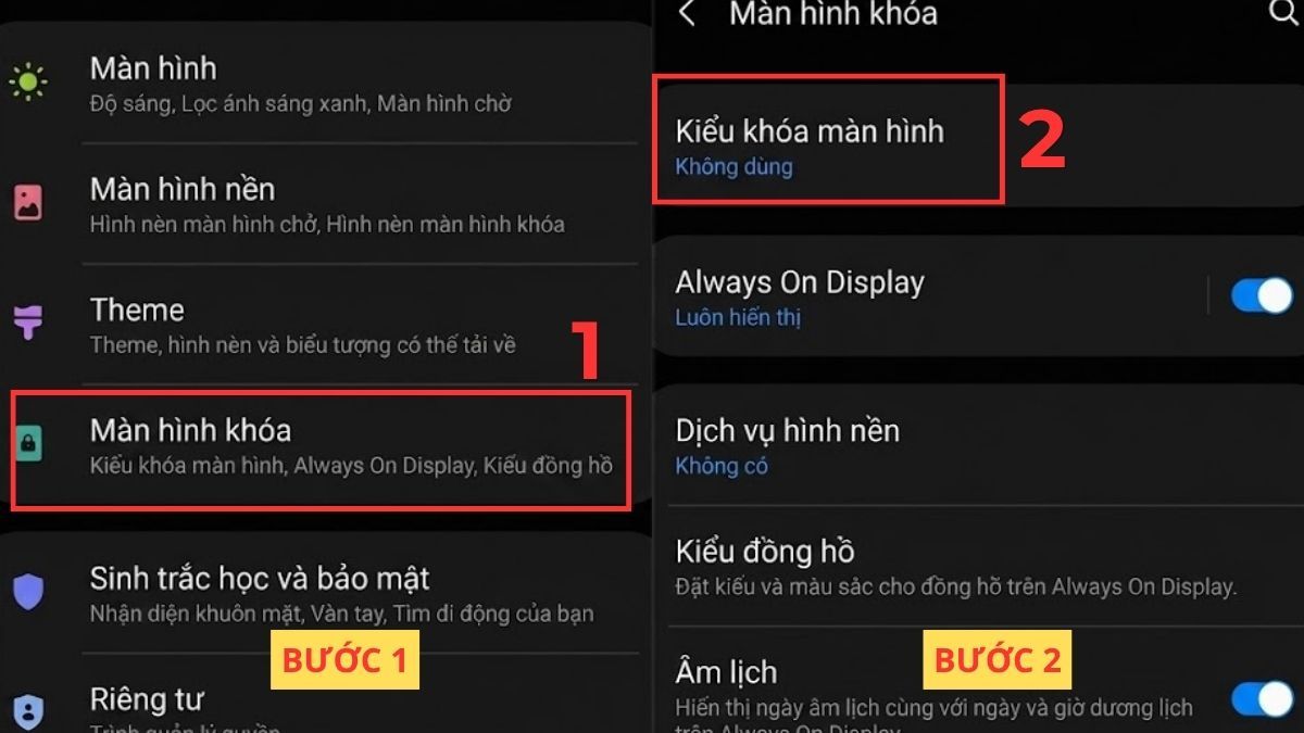 Cách cài đặt khóa màn hình điện thoại Android bước 1