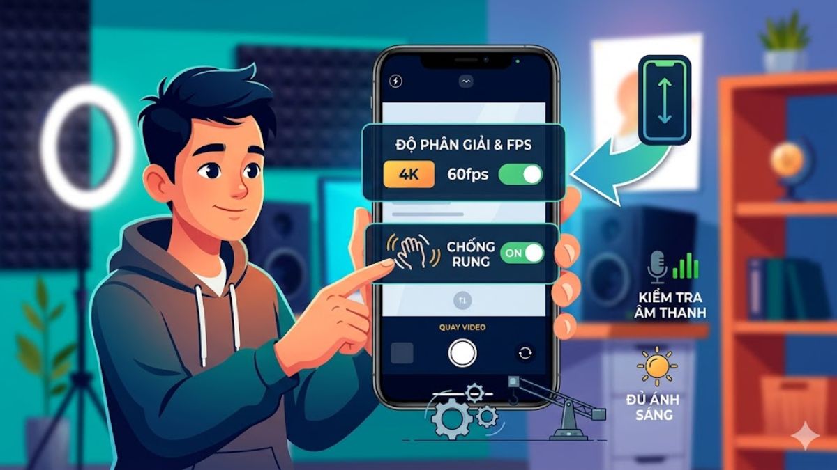 Cách Cài đặt để quay video ngắn