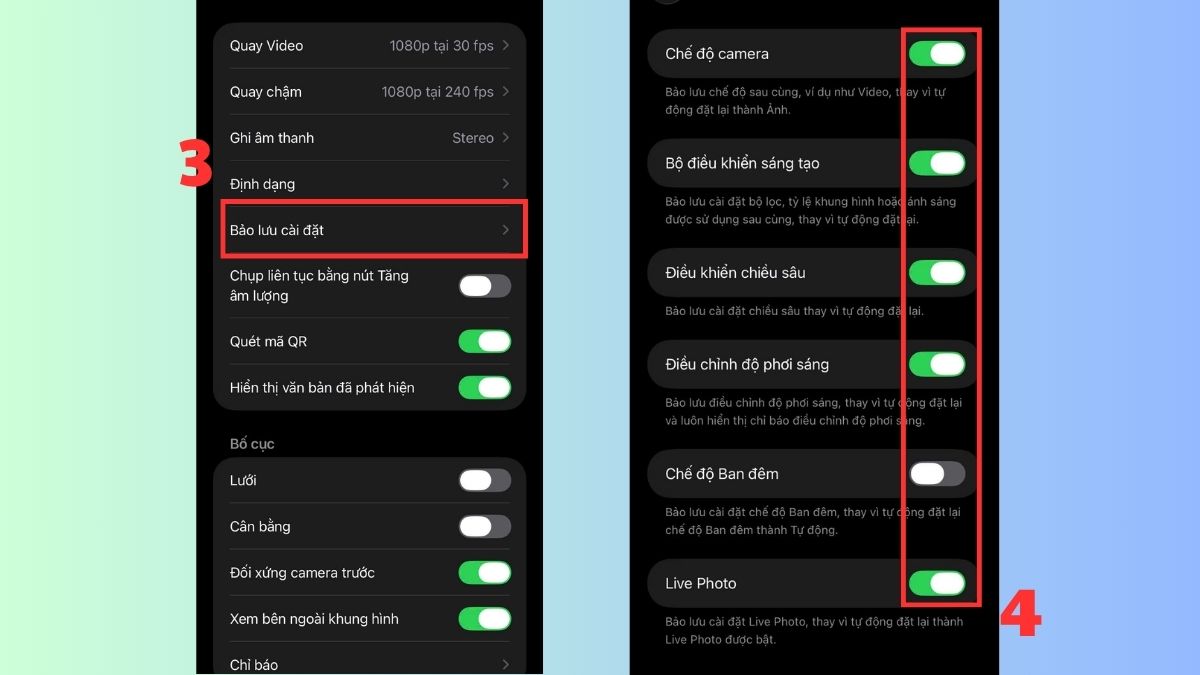  Cách cài đặt máy ảnh trên iPhone chụp đẹp bước 2
