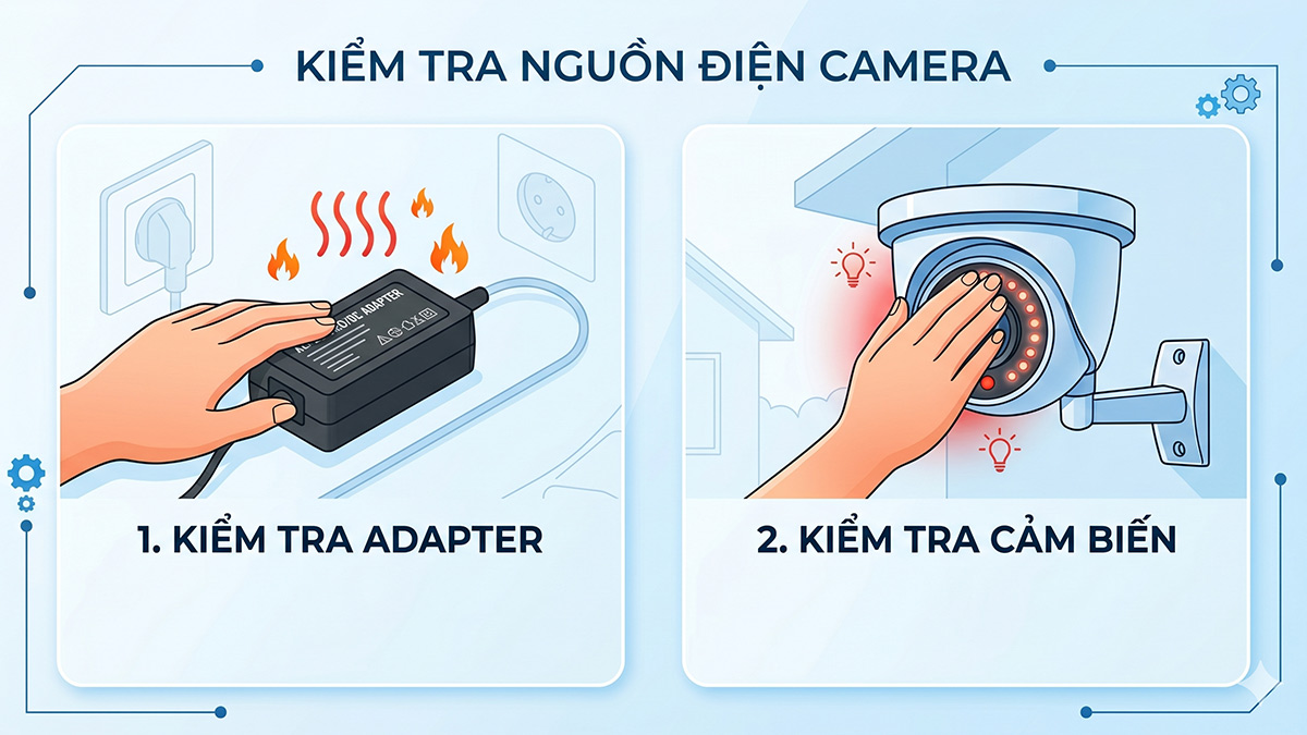 Bước 1: Kiểm tra nguồn điện 