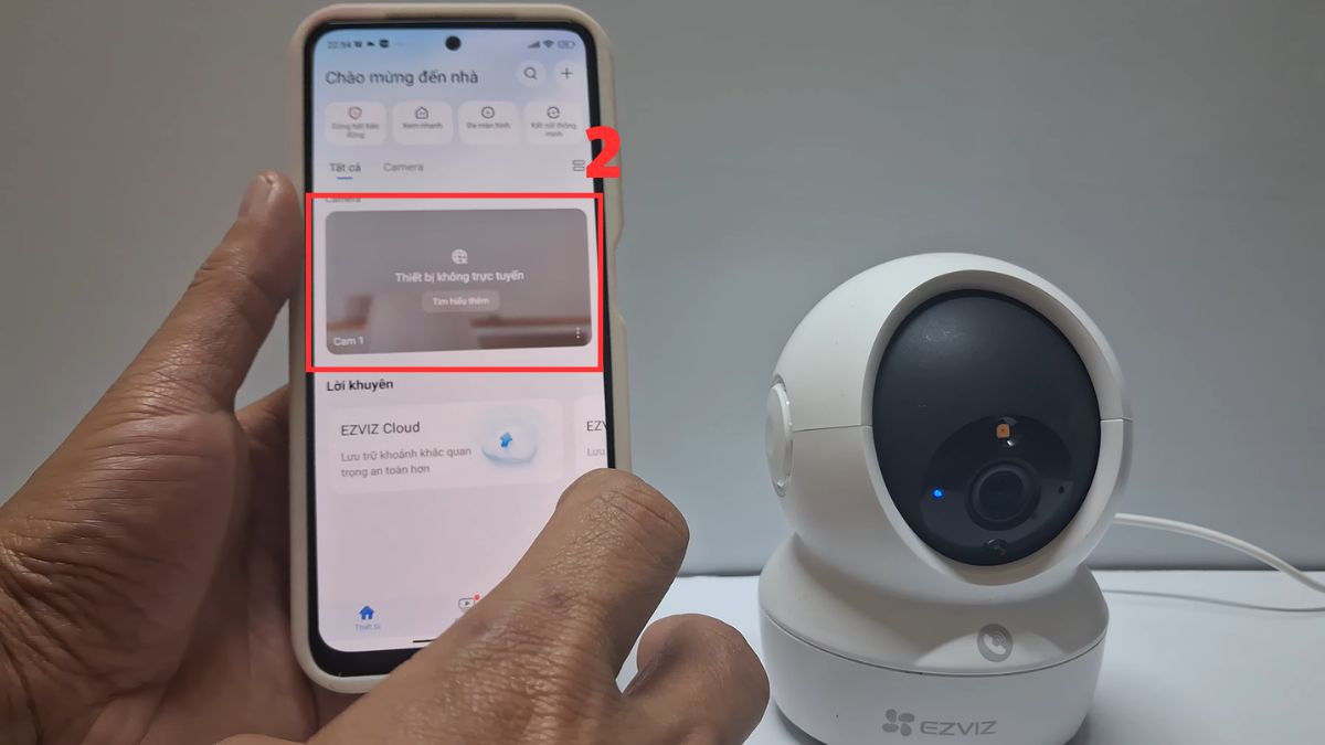 Các bước khắc phục lỗi camera EZVIZ bị ngoại tuyến tại nhà bước 2