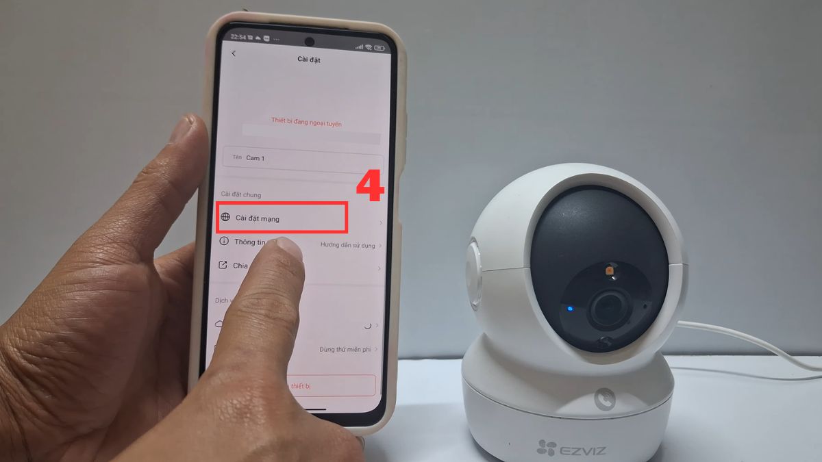 Các bước khắc phục lỗi camera EZVIZ bị ngoại tuyến tại nhà bước 4
