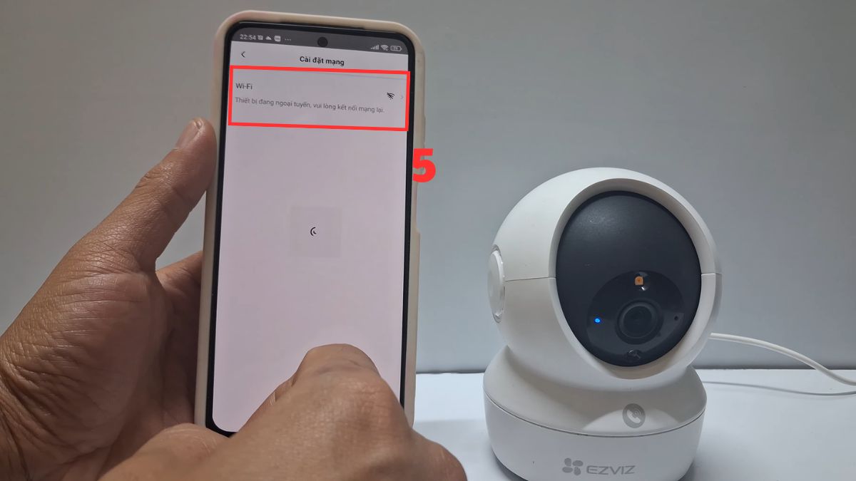 Các bước khắc phục lỗi camera EZVIZ bị ngoại tuyến tại nhà bước 5
