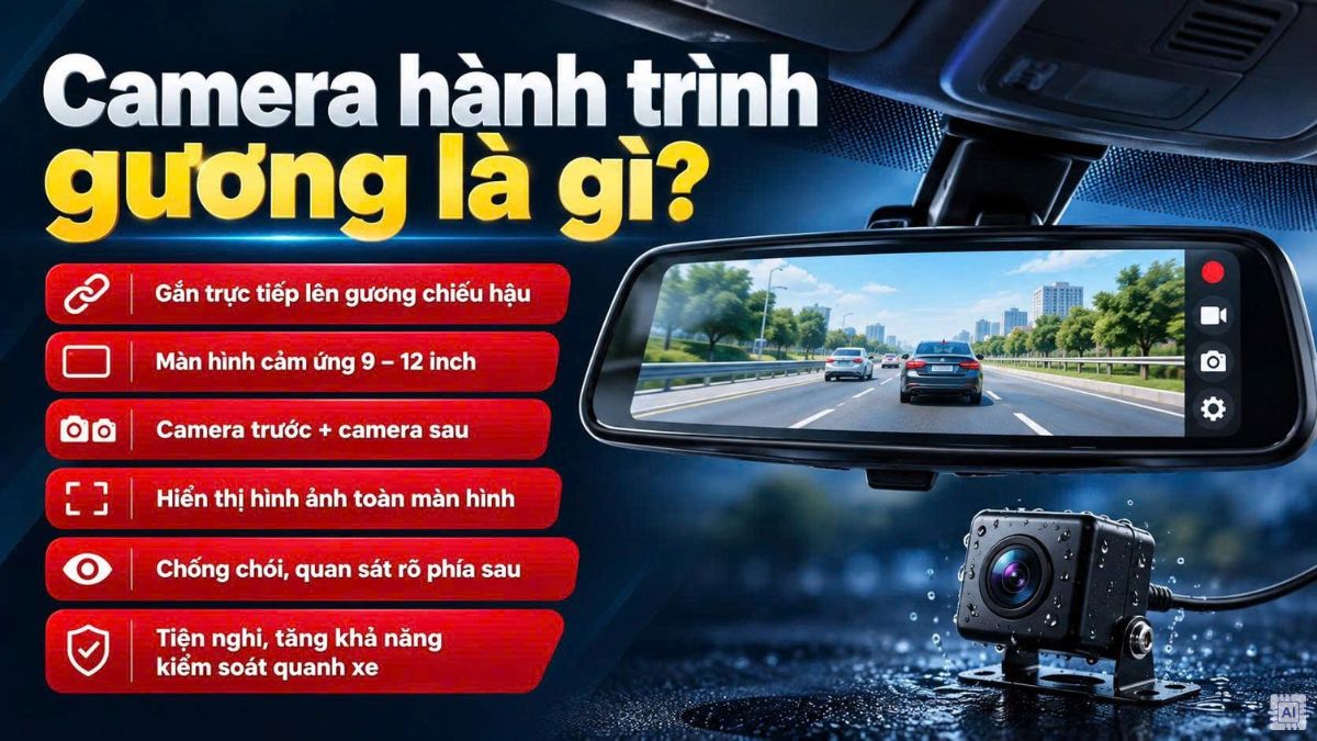 Camera hành trình gương là gì