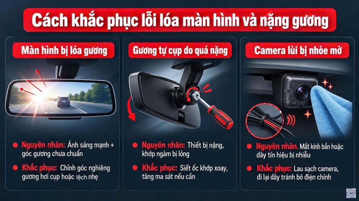 Cách khắc phục lỗi lóa màn hình và nặng gương