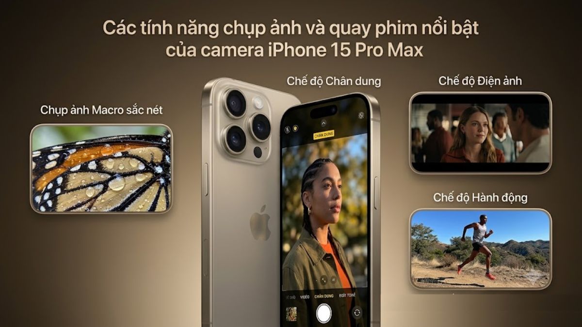 Các tính năng chụp ảnh và quay phim nổi bật của camera iPhone 15 Pro Max
