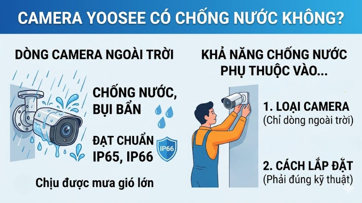 Camera Yoosee có chống nước không