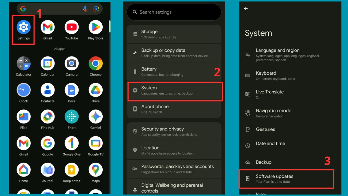 Cập nhật hệ điều hành Android mới 
