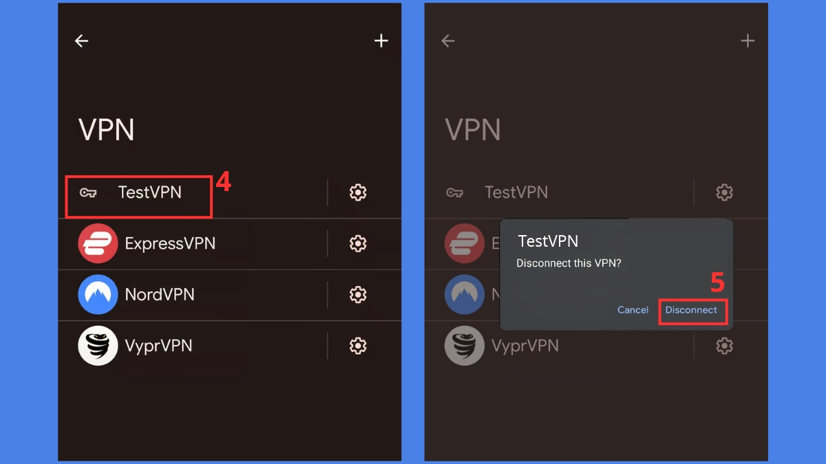 Kiểm tra kết nối mạng và tắt VPN bước 2