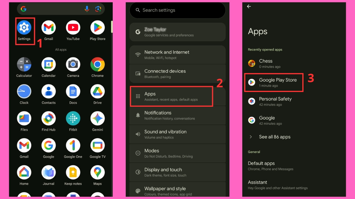 Xóa cache và dữ liệu của CH Play