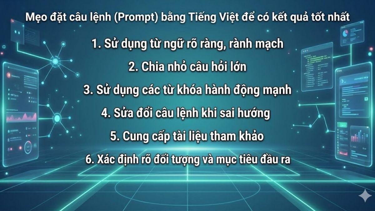 Mẹo đặt câu lệnh (Prompt) bằng Tiếng Việt để có kết quả tốt nhất