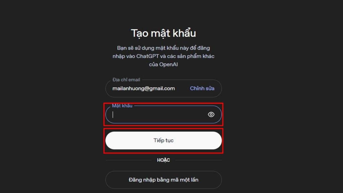 Các bước tạo tài khoản Chat GPT mới bước 3
